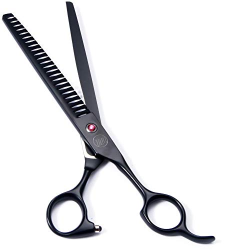 Image of Moontay Professional Dog Grooming Scissors Set, 7 Inch /8 Inch Pet Grooming Scissors Chunkers Shears for Dog, Curved Dog Grooming Scissors, Thinning Shears for Dog with Grooming Comb