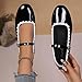 Black Ladies Mary Shoes with Buckle Strap and Pointed Toe for Fashionable Casual Outfits