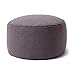 Lumaland Comfort Line Sitzsack-Hocker 25 x 45 cm - Indoor - mit passendem Sitzsack kombinierbar - extra Starke Nähte, pflegeleicht, robust - Runder Sitzpouf, Sitzkissen, Bean Bag Pouf - Dunkelgrau