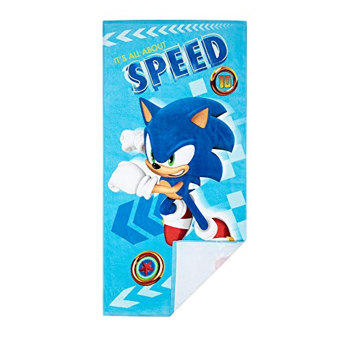 Franco Sonic The Hedgehog Recycled Polyester Beach Towel, 58 in x 28 in, Ready to Run Pattern by Franco - Image 5