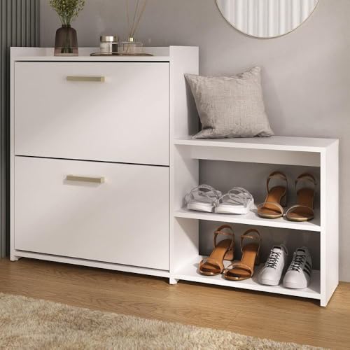 Sapateira Organizadora Com Assento e 2 Portas Multiuso Califórnia Multimóveis Mp6059 Branco