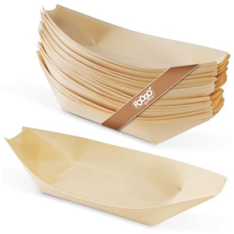 FOOGO Green Biodegradable Wooden Serving Boats Cover