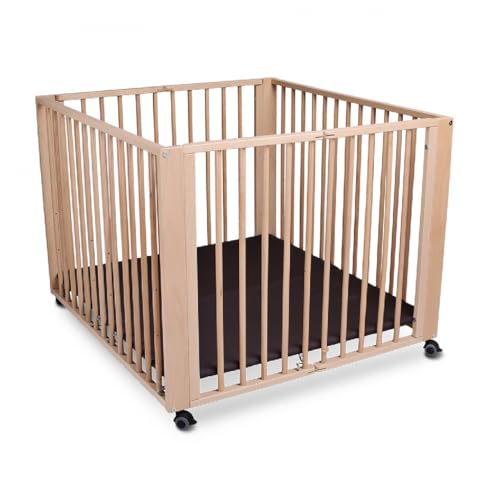 TiSsi Moritz parc naturel 1 unité lit parc pliable en bois pour bébé