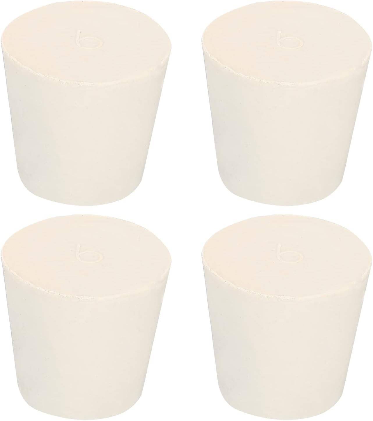 sourcing map Rubber Tapered Plug 25mm to 33mm Solid Test Tubes Bungs Stopper White for Lab Home 4 Pieces