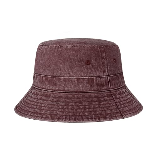 Image of Hot Summer Bucket Hat Trendy Cotton Sun Cap for Beach Golf Fishing | Breathable cotton, fun outdoor vacation style, packable boonie design for men and women