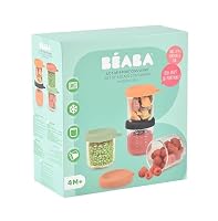 BÉABA - Aufbewahrungsbehälter für Babynahrung - Brei Einfrieren Behälter - Skalierung - Temperaturbeständig - Baby Essen Zubehör - Aufbewahrung für Babys und Kleinkinder - 4er Pack - 250ML - Sunrise – Ansicht 7