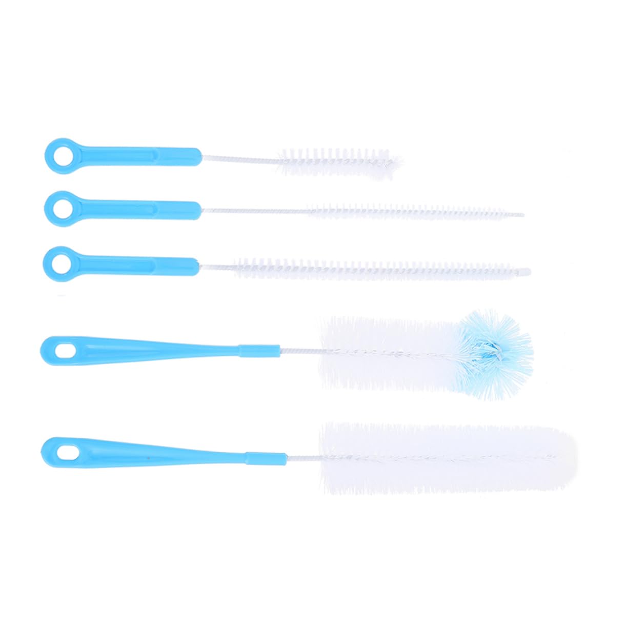 Healeved 3 Sätze Reinigungsbürste Babywasserflaschen Babymilchflaschenbürste Rohrreinigungsset Säuglingsflaschen Flaschenbürste Bottle Brush Strohbürste Schwamm Blue 5 Stück * 3