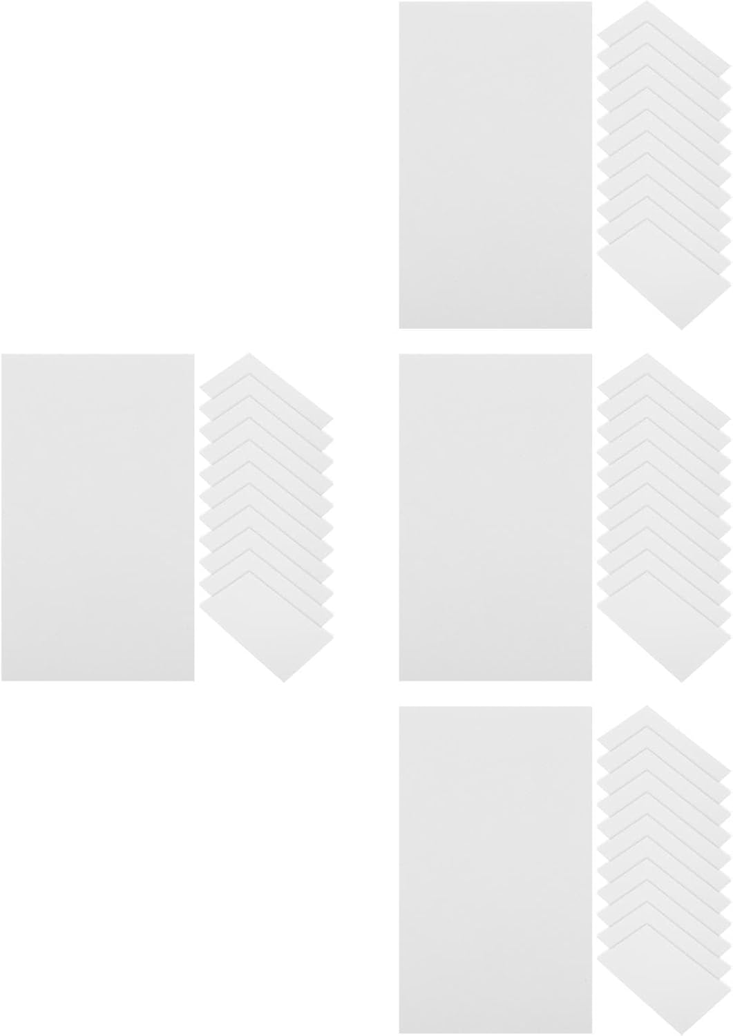 HOMSFOU 4sets Card Making Supplies White Note Cards Blank Smooth Paper 200pcs*4