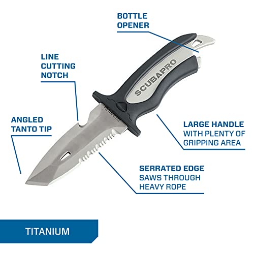 Scubapro Mako Titanium Diving Knife With 3.5-Inch Blade #TOP1