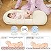 Lucakuins Baby Lounger, Bionic Design Baby Lounger for Newborn 0-24 Months, Soft Organic Cotton Breathable Lounger for Infants (White Newborn Lounger)