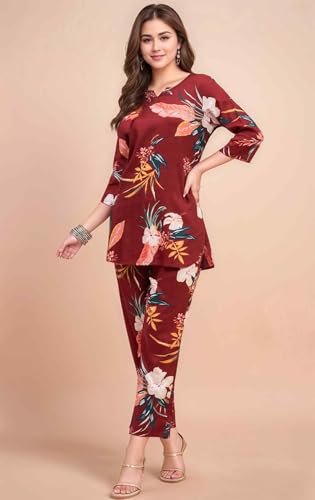 Image of RICHIK Women's Co-ord Set|Kurta Set for Women|Printed Kurta with Pant|Co-ord Set