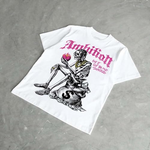 Image of DopeSkill Graphic Tee Streetwear Hip Hop Hypebeast Street Style Unisex T-Shirt Sneaker Colour Matching Shirts Horror Skeleton