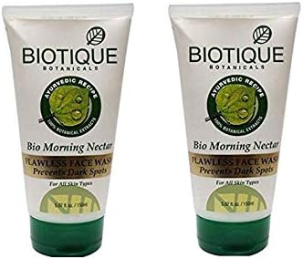 Biotique Bio Morning Nectar Flawless Face Wash prevents Dark Spots - 50ml (Pack of 2)