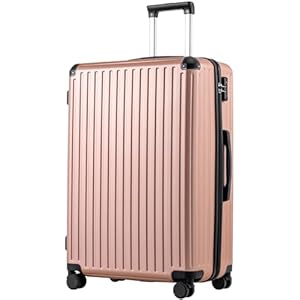 COOLIFE 28 Inch Large Suitcase – Hardshell Trolley Lightweight ABS+PC Luggage with 360° Silent Wheels & TSA Lock, Telescopic Handle for Business Trip,Long Haul Travel & Family Holidays,Black