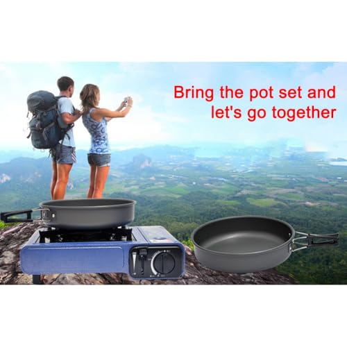 NiuLumea Portable Non-Camping Frying Pan for 2-3 Individuals, Lightweight Foldable Aluminium Cookware with Heat-Resistant Handle, Ideal for Outdoor Hiking - Image 3