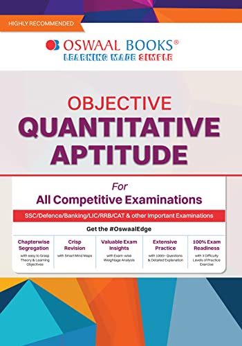 Image of Oswaal Objective Quantitative Aptitude For All Competitive Examinations Chapter-wise & Topic-wise, A Complete Book