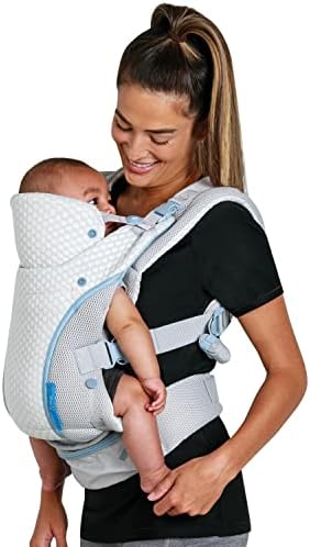 Infantino Staycool 4-in-1 Convertible Carrier, Ergonomic Design for Infant and Toddlers, 8-40 lbs with Storage Pocket, White