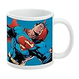 Superman Character Ceramic Coffee Mug, Novelty Gift Mugs for Coffee, Tea and Hot Drinks, 11oz, White