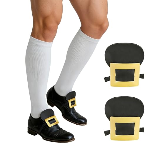 2026 Fundas de zapatos de cosplay Hebillas para UN Elegante Disfraz Estilo Patio, Negro , talla única