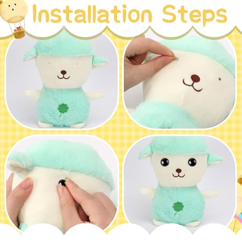 image for UPINS 600 Pieces 8MM Safety Eyes with Washers Black Plastic Safety Eye