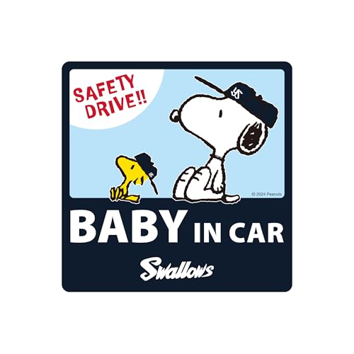スヌーピーコラボ サインマグネット BABY IN CAR ヤクルトスワローズのサムネイル