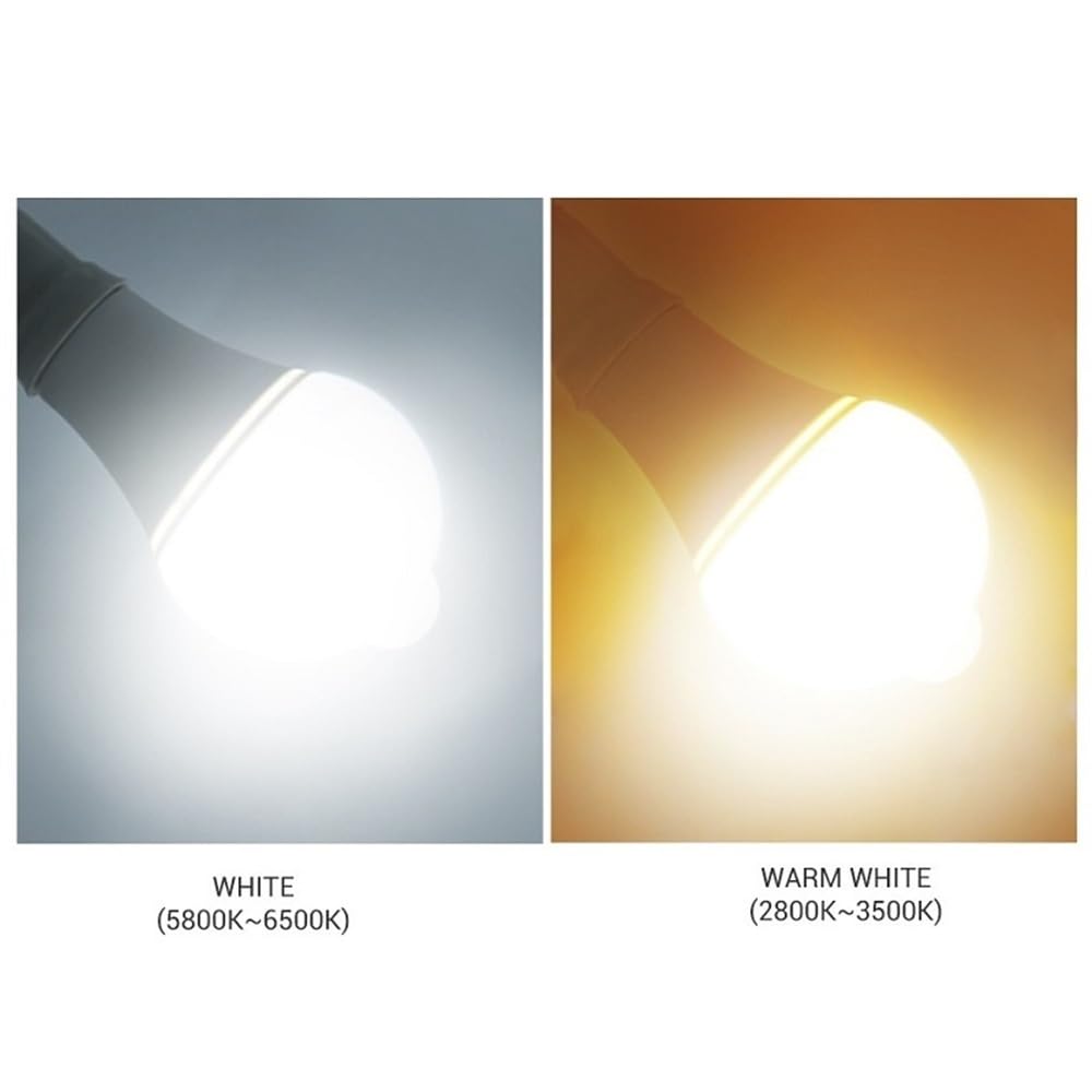 Luci, Confezione da 10, lampadine LED con sensore AC85-265V E27 12W/15W/18W/20W, lampade con sensore corporeo, Illuminazione a infrarossi PIR, lampadine per Uso Domestico, E27 20W E27 18W