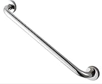 Barra de Apoio para Banheiro 40cm em Aço Inox Antiferrugem, Alça de Segurança para Idosos e Deficientes, Corrimão de Parede para Acessibilidade, Suporte Resistente Prateado