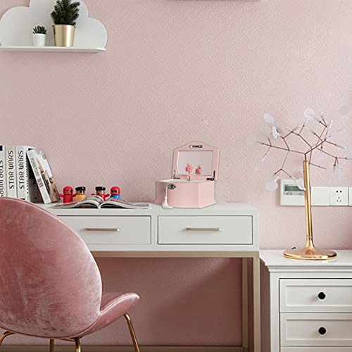Timlog Girls Jewelry Box With Lock, 2 Ballerina Wooden Musical Small Jewelry Storage Organizer With Mirror For Girls, Pink #TOP6