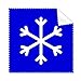 Snow Blue Square Warning Mark Cleaning Cloth Phone Screen Glasses Cleaner 5pcs