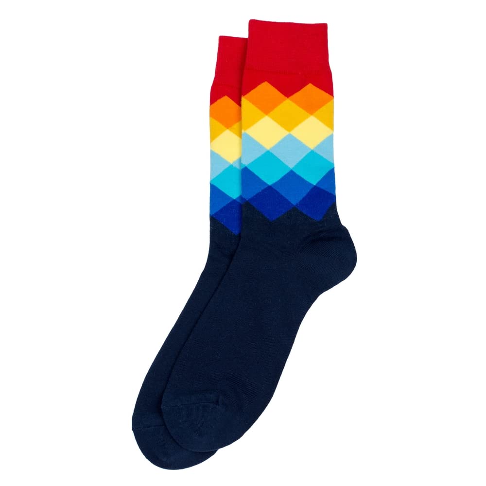 Joe Cool Unisex Red Socks Cotton & Spandex Gents Colourful Concertina