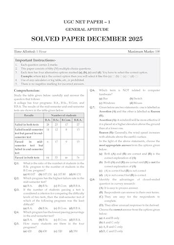 Image of Oswaal NTA UGC NET / JRF / SET Paper 1 | 20 Previous Years' Solved Papers |Year-wise| 2015-2025 December|Teaching & Research Aptitude (Compulsory) | (For 2026 Exam)
