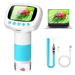 Leipan Handheld Microscope for kids, 1000X Magnification 1080P Portable Pocket Kids Microscope with 2.0" IPS Screen for Photo/Vedio, STEM Toys for Children (Blue)