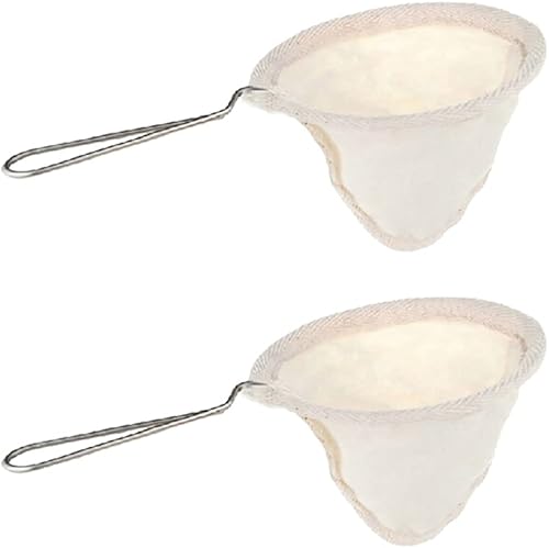 Miniatura 1 de 2 piezas de tela de franela filtro de café filtro de café pequeño calcetín tela filtro de té gotero con mango de acero inoxidable