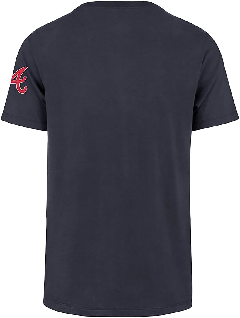 47 Brand MLB Men's Fieldhouse Franklin Team Color Embroidered Wordmark Primary Logo Short Sleeve Baseball T-Shirt - Image 3
