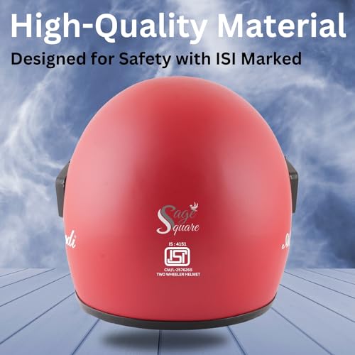 Image of Sage Square Audi Full Face Clear Visor Helmet | ISI Certified | High Standard Safety | Extra Comfort & Stylish