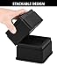 Utopia Bedding Bed Risers 2 Inch - Pack of 8 - Adjustable Furniture Risers 2 & 4 inch - Anti Slip Foam & Rubber Pad - Stackable Bed Lifts Risers Heavy Duty for Sofa, Bed, Table, Couch & Chair (Black)