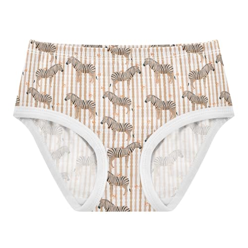 Girls' Underwear Zebra Cotton Stretch Comfort Toddler Panties