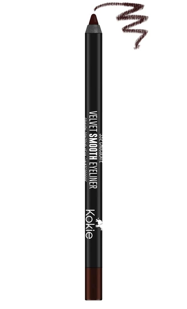 Kokie Cosmetics Waterproof Velvet Smooth Eyeliner Pencil, Chocolate, 0.042 Ounce