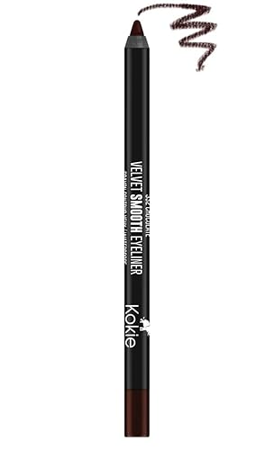 Kokie Cosmetics - Lápiz delineador de ojos suave de terciopelo impermeable chocolate 0042 onzas