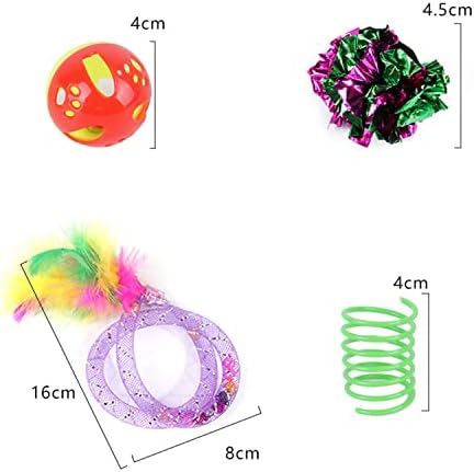 YUDANSI Cat Toys Catnip Toys for Indoor Cats Tunnel Toys Set - 13 pcs present Kitten Toy Interactive Cat christmas cat toys xmas Stocking gift Feather Wand Ball Cat Catnip Mice Toy for Cat Puppy Kitty