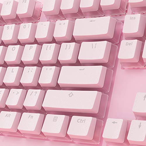 EPOMAKER Sakura Tastatur, kabelgebundene mechanische Tastatur mit durchsichtigem Acrylgehäuse, 87 Tasten, RGB Beleuchtung, PBT-Pudding-Tastenkappen für Gaming (Gateron Orange Switch, Sakura) - Image 7