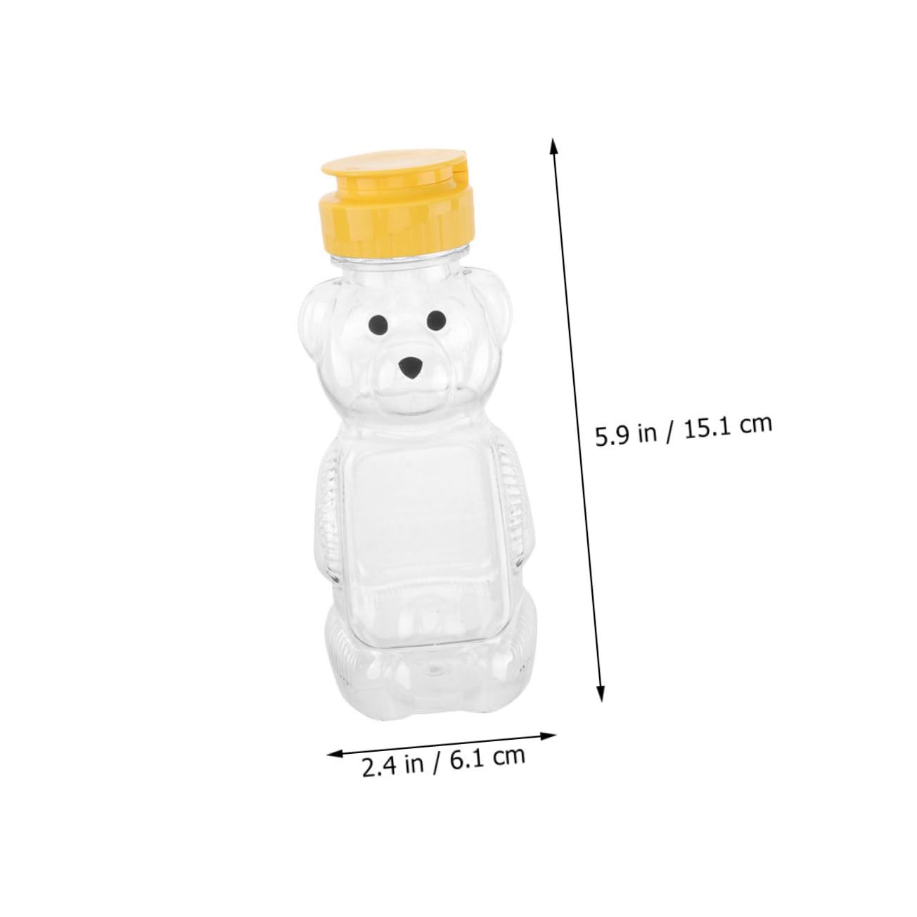 Cabilock 8Pcs Bear Shape Juice Bottle Reusable Containers for Honey Milk Smoothies More Airtight Leak Cute Design for Festivals and Everyday Use