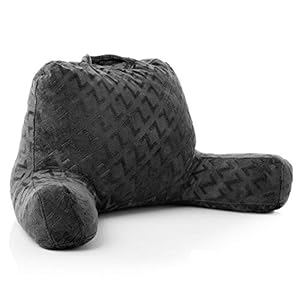 MALOUF Z Foam Filled Reading Pillow with Super-Soft Velour Cover- 3-Year U.S. Warranty, Dorm Room Essentials