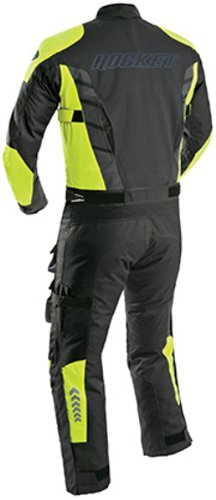 Joe Rocket 1370-4605 Survivor Men's Waterproof 1-Piece Motorcycle Riding Suit (Black/Hi-Viz Neon, X-Large) #TOP2