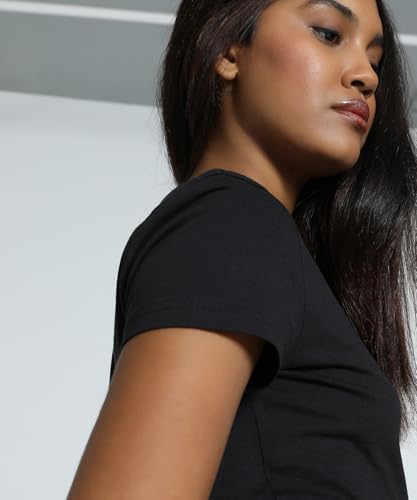 PUMA SCRIPT Tee Kadın Tişört, PUMA Black, L - Görsel 6