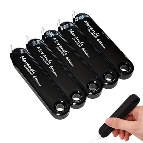 YAPKOLV Paquete de 5 Cinta Correctora, Bolígrafo Roller, Korrekturmaus, Compact, Material Escolar y Papelería para Hogar, Escritura y Escuela (6m x 5mm)