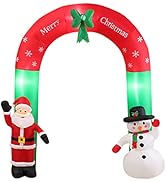 Santaco Inflatable Christmas Outdoor Decorations Santa LED Lights Xmas Party