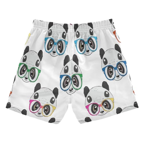 Swim Clothes for Boys, Toddler Swimming Trunks 2t, Cute Cartoon Pandas White2