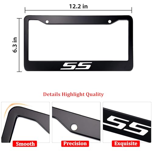 2-Pack Car License Plate Frames Compatible with SS Cars Premium Aluminum Alloy Car License Plate Holder for SS Owners by ABSWER - Used condition - Image 2