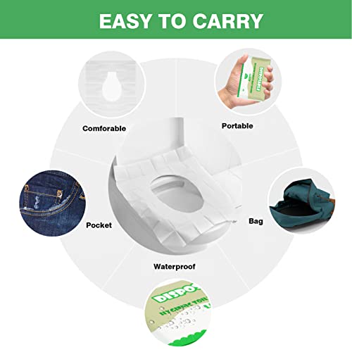 Www Toilet Seat Cover, 50Pack Toilet Seat Covers Disposable Travel Flushable Paper Toilet Seat Covers For Adults And Kids Potty Training In Public Restrooms,Airplane,Camping #TOP5